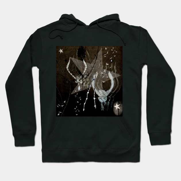 The Beautiful Tenderness of Things With Horns Hoodie by Catness Grace Designs